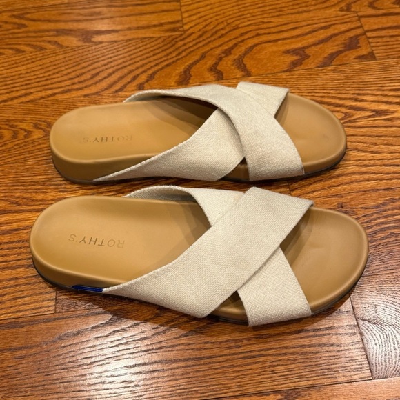 Rothy’s Women The Weekend Slide Sandals, Oat,  Size 10 EUC - Picture 3 of 8